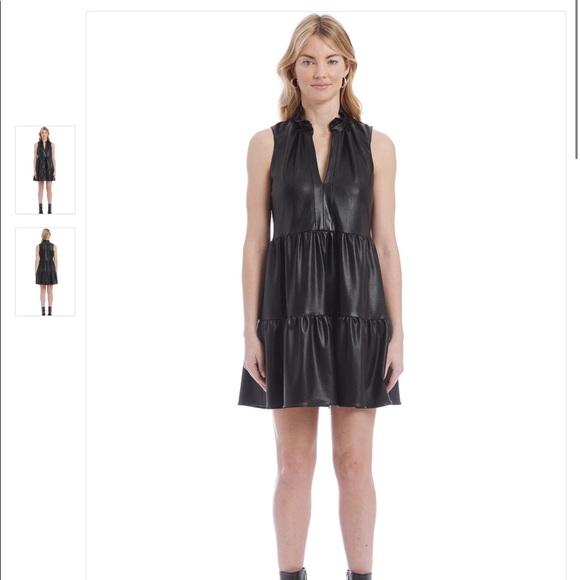 Amanda Uprichard Dresses & Skirts - Amanda Uprichard faux leather slvls saffron dress